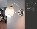 TR3194 CH/CL/FR хром/прозрачный/белый матовый E27 max 40W 190*110*290