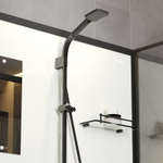 Душевая кабина Niagara Standart ST100/80/15Q/BL/BK (100х80х200) прямоугольник,поддон 15см,распашная,проф.черный,без крыши,3 места