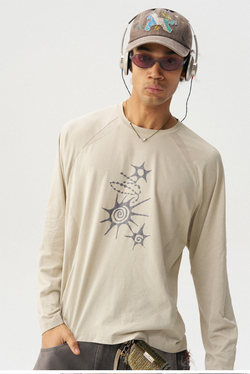 Лонгслив Nothomme Monterest Totem Waffle бежевый