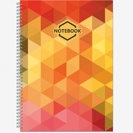 Тетрадь общая А4 96 листов на металлическом гребне "Яркий Офис"