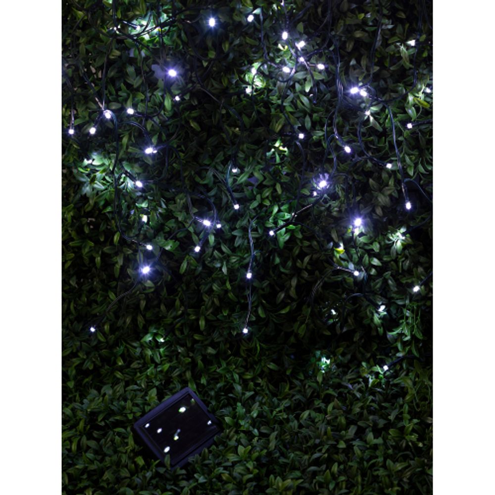 Садовая гирлянда ЭРА ERASF22-29 на солнечной батарее Бахрома холодный свет 2,4Х0,5м