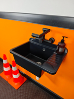 Пластиковая техническая раковина COMPACT BLACK