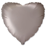 Шар фольгированный Сердце 46 см (Бежевый)