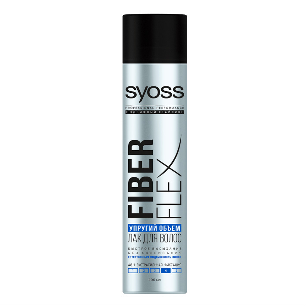 Syoss Лак для волос FiberFlex, Упругий Объем, экстрасильная фиксация, 400 мл