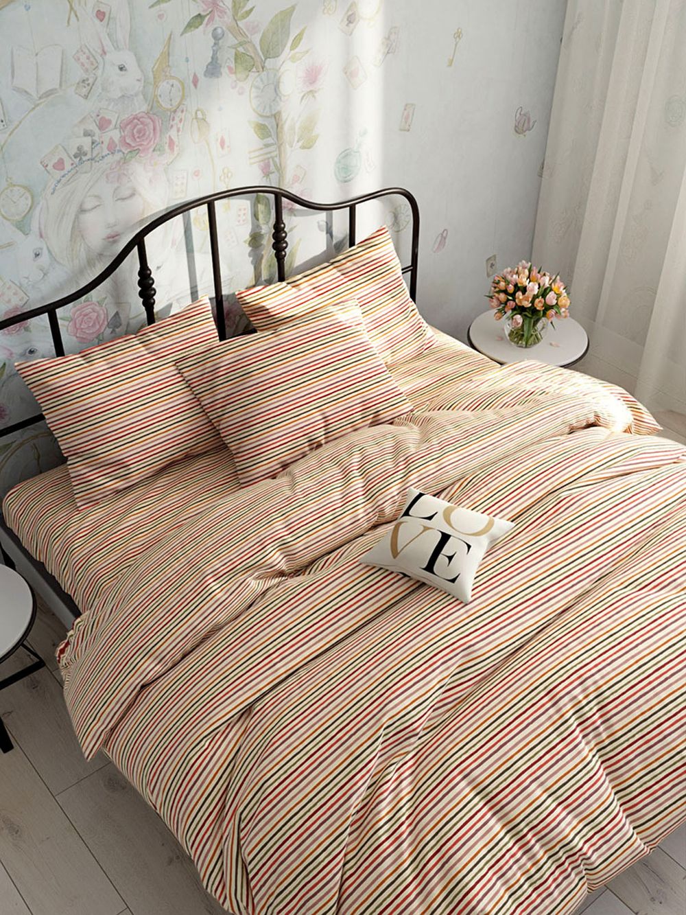 Простынь Сказка "Нежная полоска" 150х215 см