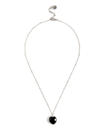 Колье "Lovely" с черным агатом Silver