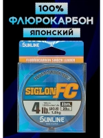 100% Флюрокарбоновая леска 0.16 Санлайн, Япония