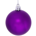 Новогодние шары 6 см (набор 24 шт) «Микс фактур», фиолетовый