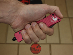 Нож Microtech Troodon D/E RDBK А+++ - черный клинок, красная рукоять 138-1RD