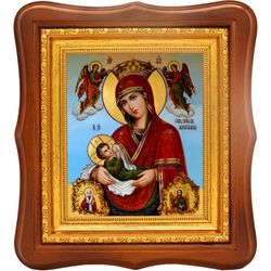 Млекопитательница. Икона Божией Матери на холсте.