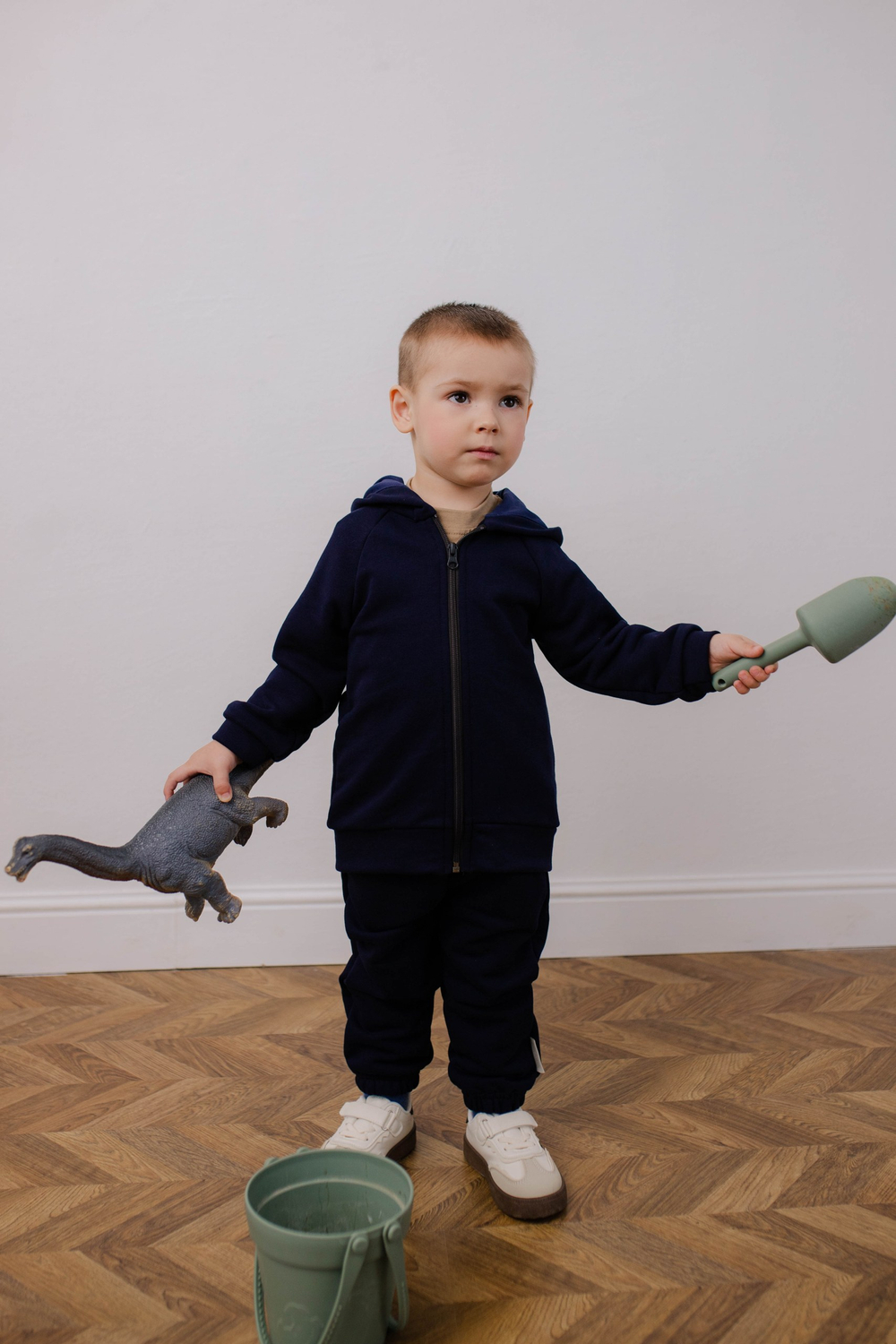 Костюм из футера петля (темно-синий)