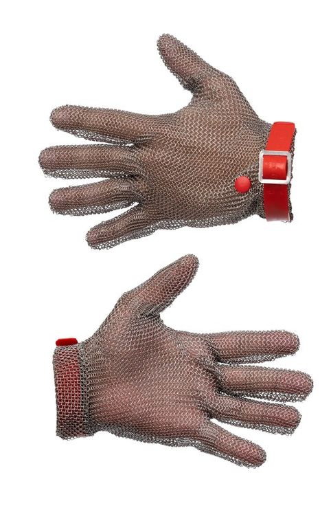 Перчатка кольчужная MANULATEX GCM без манжеты, с полиуретановым ремешком (р. 8-8,5), арт. 8.252