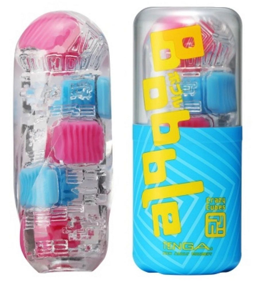 Мастурбатор Tenga Bobble Crazy Cubes с рельефными кубиками, 16,5 см