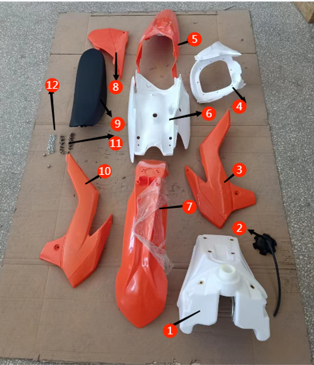 Запчасти H к питбайку Motax XR 250