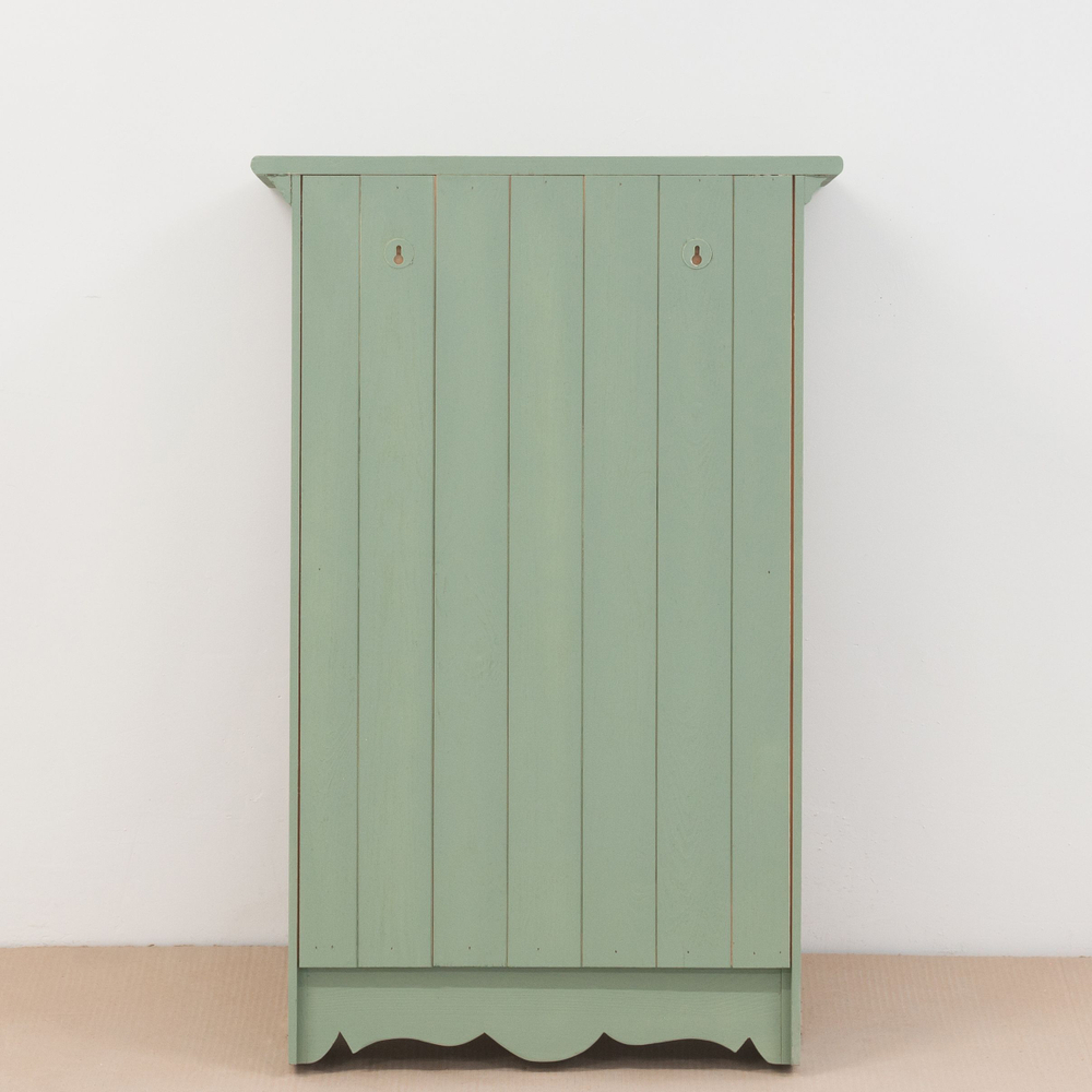 Шкаф навесной Прованс 2 двери 3 ящика для ванной и кухни из массива сосны, эвкалиптовый