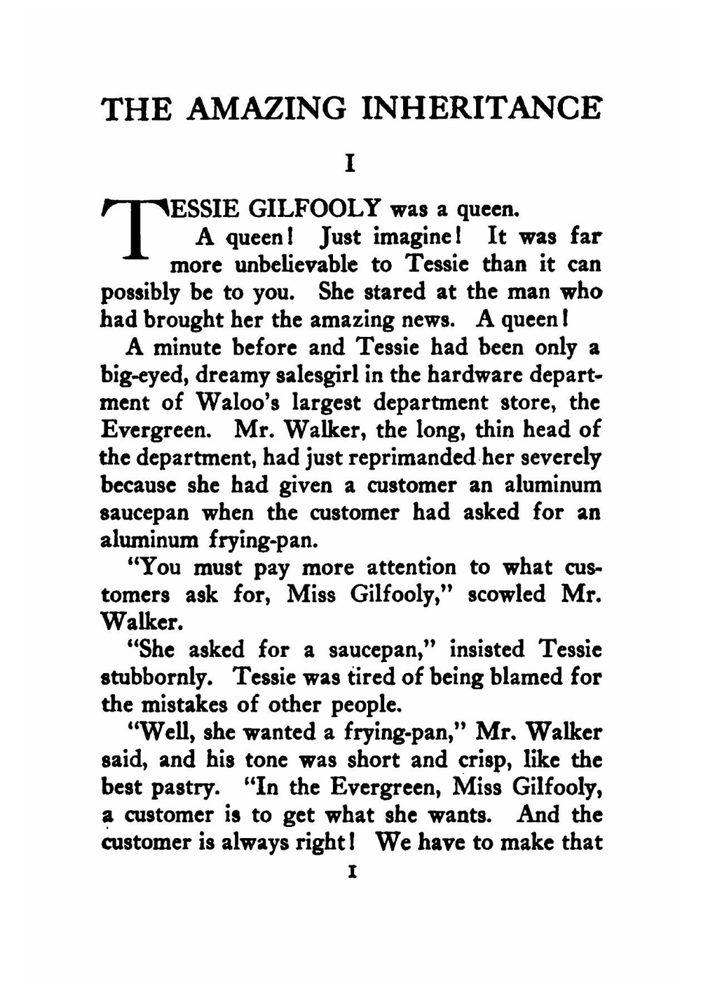 The Amazing Inheritance | Frances Roberta Sterrett