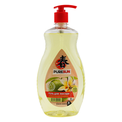 Средство для мытья посуды Delta Home "Зеленое яблоко Ваниль" 850 мл (флакон PET, крышка PP)
