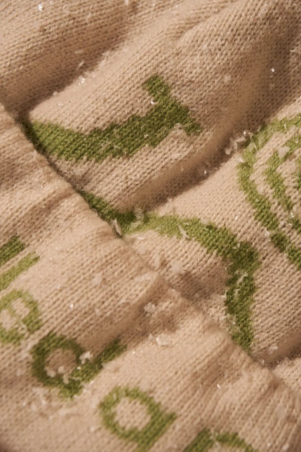 Шапка Called a Garment Pathway Logo Beanie молочный / зеленое яблоко