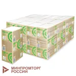 Полотенца бумажные 250 шт. FOCUS (Система H2) Eco, 1-слойные, белые, КОМПЛЕКТ 12 пачек, 24х21,5, Z-сложение, 5083814/5069958