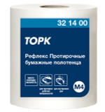 Протирочная бумага с центральной вытяжкой Торк Рефлекс, M4, 321400, 1-слойная, белая, 270 метров, 6 рулонов в упаковке