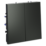 Выключатель с самовозвратом встраиваемый VOLTUM S70 двухклавишный 10А, (титан)