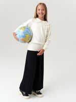 Джемпер для девочки с длинным рукавом AT977-1 молочный