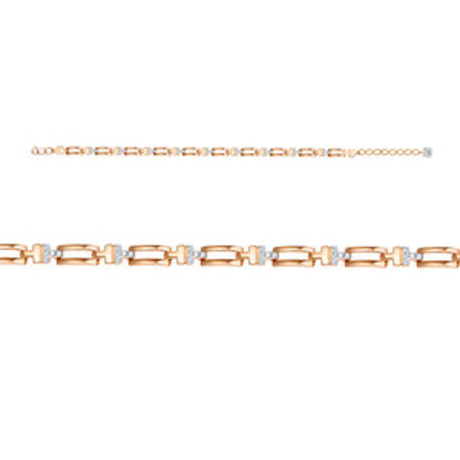 Браслет из золота с фианитами