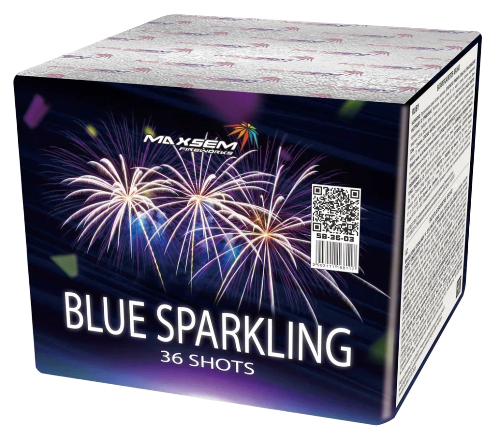 Салют BLUE SPARKLING 36 залпов 1.2 калибр SB-36-03 Maxsem