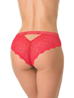 Соблазнительные кружевные трусики-бразилиана (Размер: M) (Цвет: белый с серым)