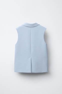 ZARA ЖИЛЕТ ОВЕРСАЙЗ, СИНИЙ