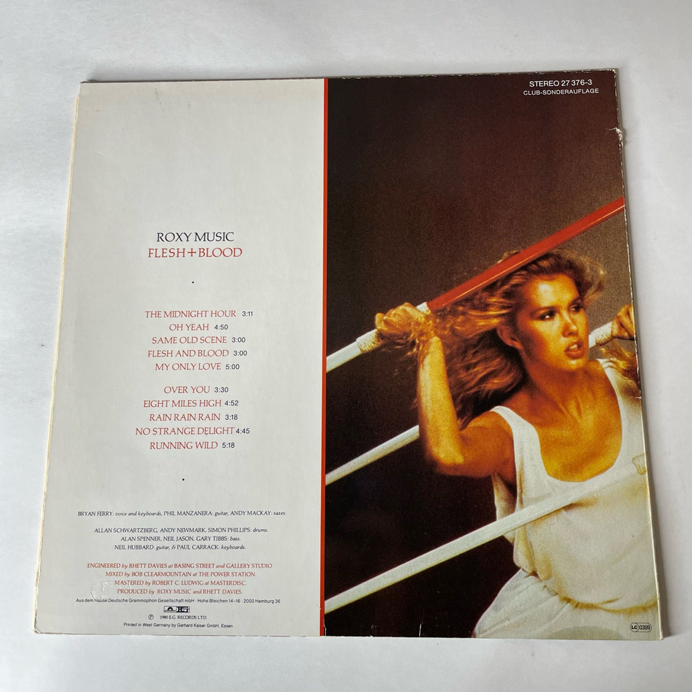 Винтажная виниловая пластинка LP Bryan Ferry, Roxy Music, Flesh and Blood (Германия 1980)