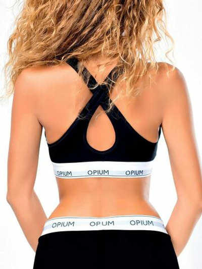 Комфортный топ-бра в спортивном стиле (Размер: S) (Цвет: черный)