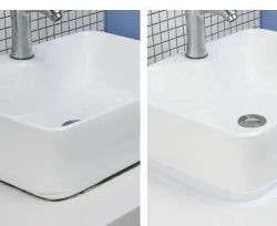 Лента на зазоры и отверстия для ванны, кухни, раковины, унитаза, плиты, окон 3.8 см х 3.20 м белая / декор для дома интерьера