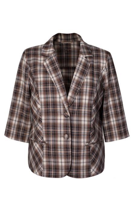 Жакет женский 3736зпа, клетка беж #406Кбе043736зпа