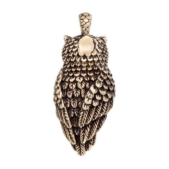 Сова - подвеска из бронзы