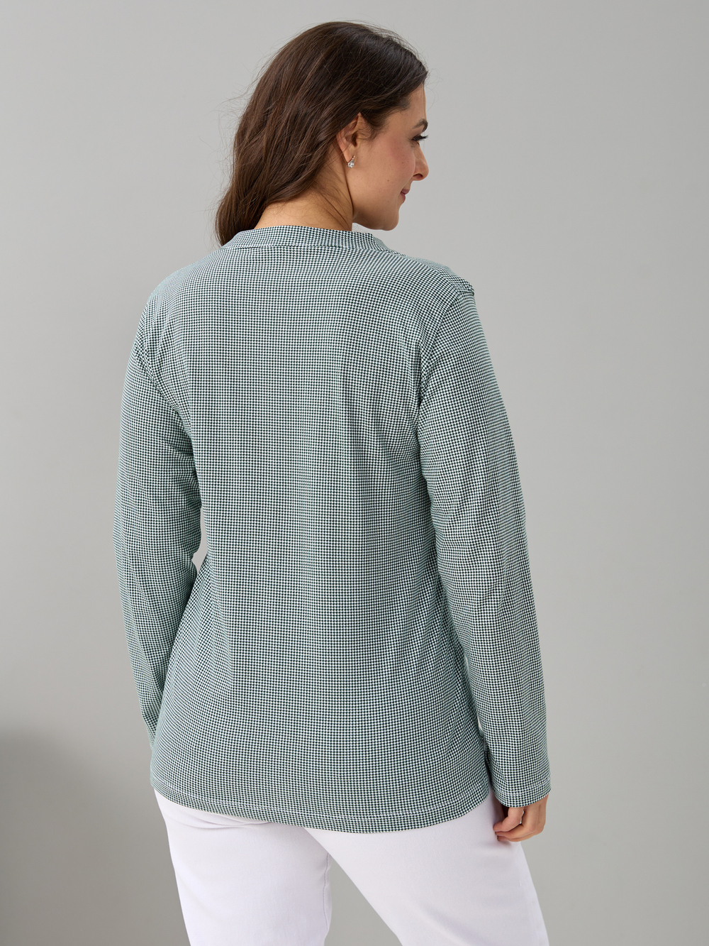 Блузка БЛ-22/гусинаялапка-зеленый