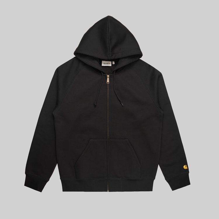Толстовка мужская Carhartt WIP Chase Jacket Hooded артикул:I033664_black - купить в магазине Дайс