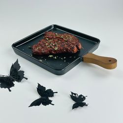 Lenardi 235-039 Квадратное блюдо 30,5см с ручкой BLACKWOOD в под.уп.(х18)Фарфор