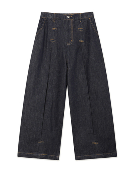 Джинсы (Balloon Fit) Long Tuck Wing Balloon Denim Pants