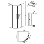 Душевой уголок Grossman Cosmo 80х80 301.K33.02.8080.21.02 профиль Черный матовый стекло шиншилла