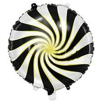 Шар (18"/45 см) Круг ПатиДеко 18" Леденец Black А37