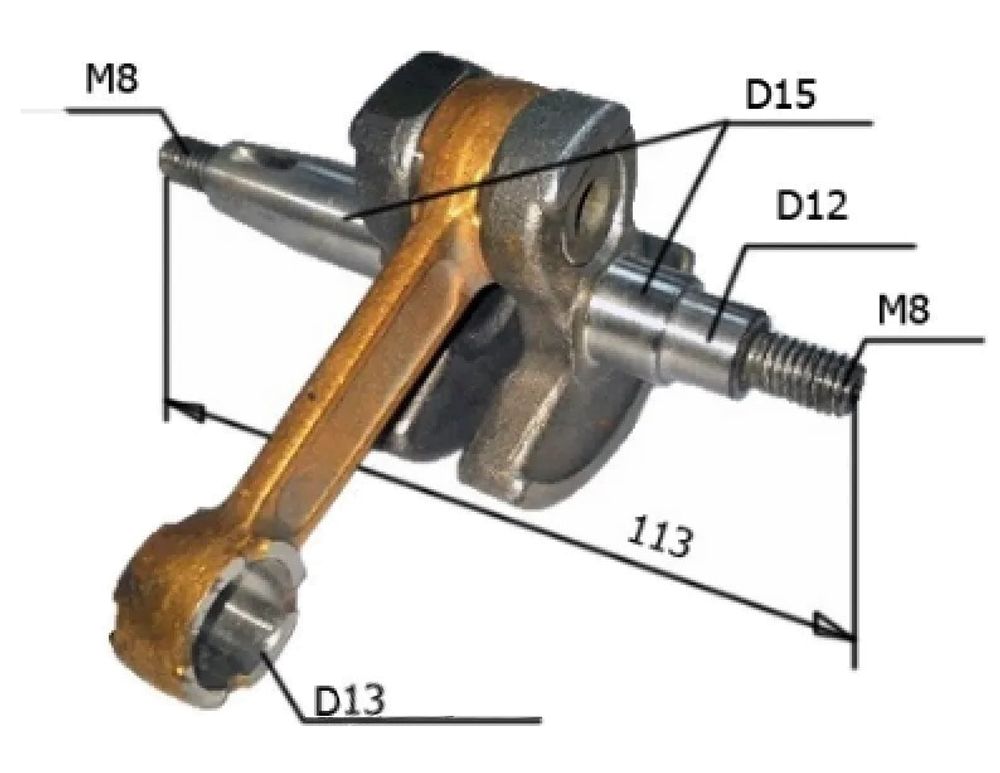 Коленвал в сборе 43 куб. см (40-5) 23KLNV