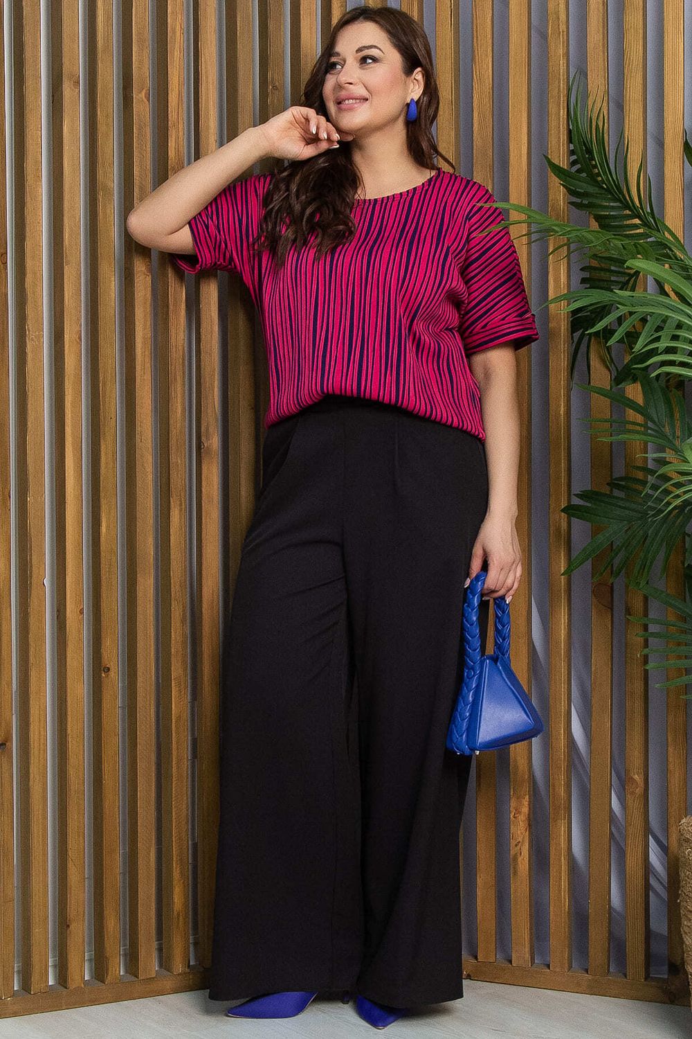 Блуза Альхена (красно-синяя) Б13318-3М LT Collection