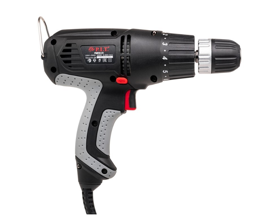 Дрель - шуруп. PBM10-C1 Мастер (400Вт,БЗП,1 скор.0-800об/мин.мет.10/дер.25мм)  P.I.T