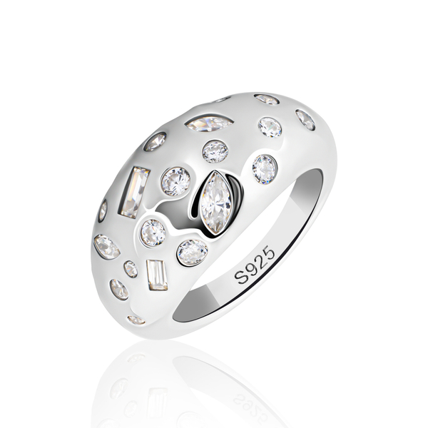 Кольцо с цирконами