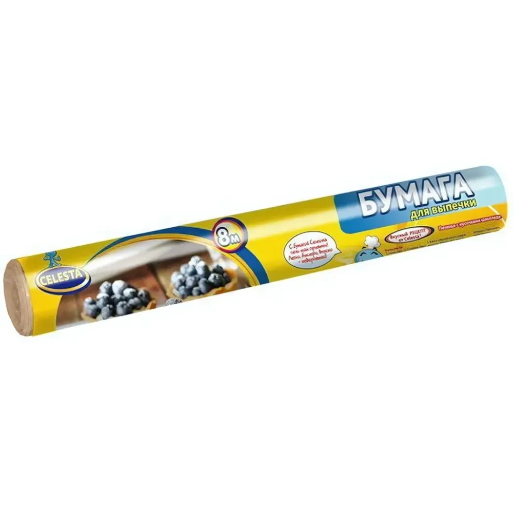 Бумага для выпечки 8м в пленке «CELESTA»