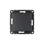 ATLASDESIGN SMART 2-кл. ВЫКЛЮЧАТЕЛЬ с подсв., Zigbee, сх.5, L+N, 10А, мех., КАРБОН