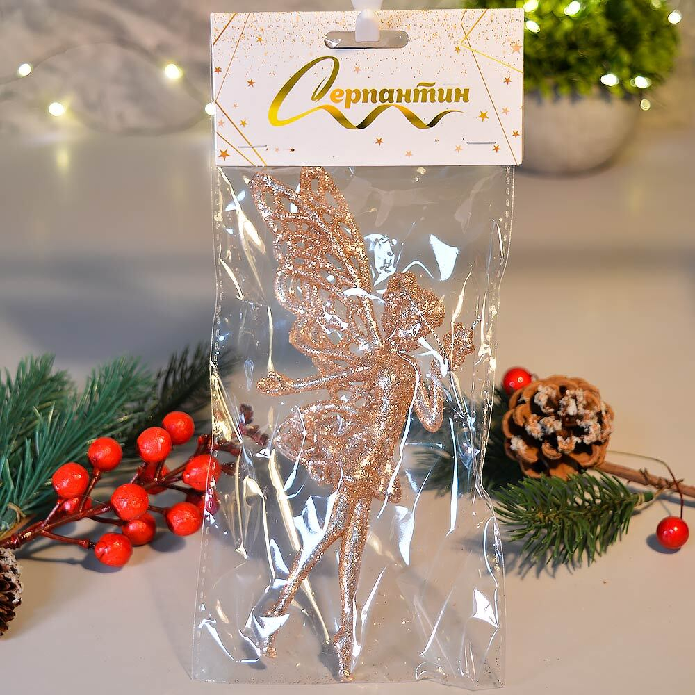 Подвеска "Сказочная фея" 16*7см, розовое золото