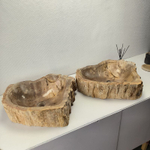 Раковина из окаменелого дерева ПАРА! OD-62096 55*55*15 2шт