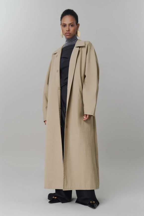 Однобортный тренч